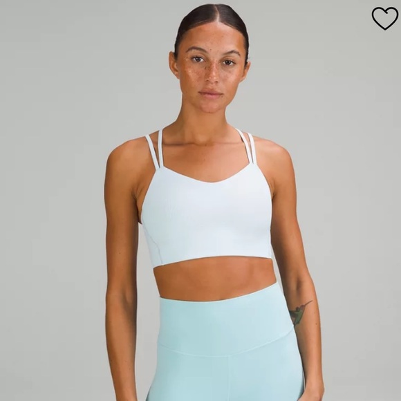 ❤️ Lululemon Like a Cloud Ribbed Longline Bra B/C Cup, Powder Blue Size 8 NWT - Picture 7 of 7